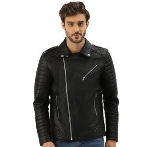 Chaquetas de Cuero para Hombre, Diseño Moderno, Totalmente Personalizadas, de Cuero Vacuno Genuino, Resistentes al Viento, Ecológicas, Sialkot, Pakistán - Product Image 1