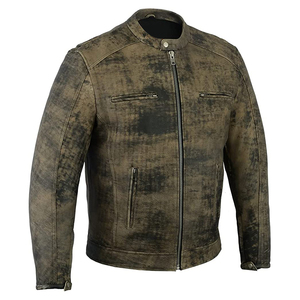 Men's Slim Fit Motorcycle Biker <b>Leather</b> Jacket Windproof OEM Custom Fashion Motorbike Coats Wholesale <b>Leather</b> Clothing - Product Image 4