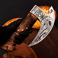 Hacha cortadora de Pizza vikinga personalizada forjada a mano estilo hacha cortadora de Pizza Original estilo vikingo regalo y hacha para exteriores