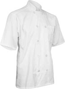 Veste de cuisine professionnelle UnisexCoat avec col à manches courtes, tissu respirant, qualité supérieure pour hôtel et restaurant - Product Image 2