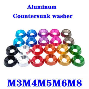 M4 M5 M6 M8 Aluminum Flat Head Screw Concave Conical Decorative Groove <b>Washer</b> Colourful <b>Countersunk</b> Furniture Hardware 5-10pcs - Product Image 6