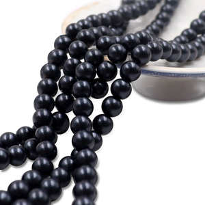 Perles de verre dépolies multicolores 4/6/8 mm, rondes, lisses, finition nacrée mate, en vrac pour bijoux DIY, bracelets, colliers, boîtes - Product Image 4