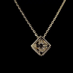1.33 Ct Princesse Cut Lab Grown Diamond Collier 14K Or Jaune Pendentif Léger Élégant Tous Les Jours Fine Jewelry - Product Image 4
