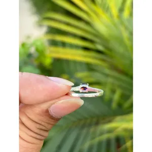 Rhodolite <b>Garnet</b> Fine <b>Ring</b> 925 Sterling <b>Silver</b> Handmade Gemstone Jewelry Wholesale Supplier - Product Image 5