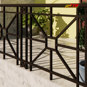 Conception décorative de garde-corps de balcon en fer forgé avec style moderne et cadre en métal solide Fabriqué au Vietnam de haute qualité - Product Image 4