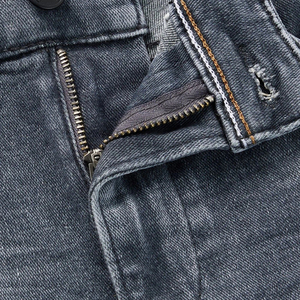 Jeans de Mezclilla Stonewashed de Pierna Recta y Cintura Media para Hombre, Estilo Casual, Algodón, Corte Regular, Color Sólido, Estilo Otoñal 2026 - Product Image 2