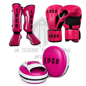 Ensemble d'équipement de boxe en cuir durable avec logo personnalisé, service OEM, couleur personnalisée, kit de sparring professionnel - Product Image 4