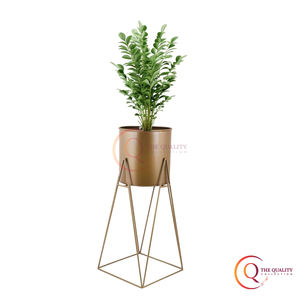 Modern art to plants with Planter With Stand <b>Gold</b> Plated Wholesale Supplies Decorative Planter Indoor Pot for Planting Garden - Product Image 5