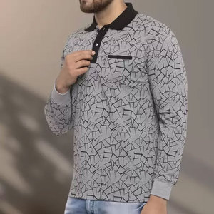 Sweatshirts de couleur unie grande taille pour hommes prix de gros personnalisable polyester coton mélangé basiques tricoté tissage imprimé vente - Product Image 6