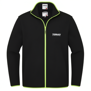 Chaqueta de Seguridad de Forro Polar para Hombre, Talla L, Color Negro/Lima, para Equipo de Supervivencia al Aire Libre - Product Image 2