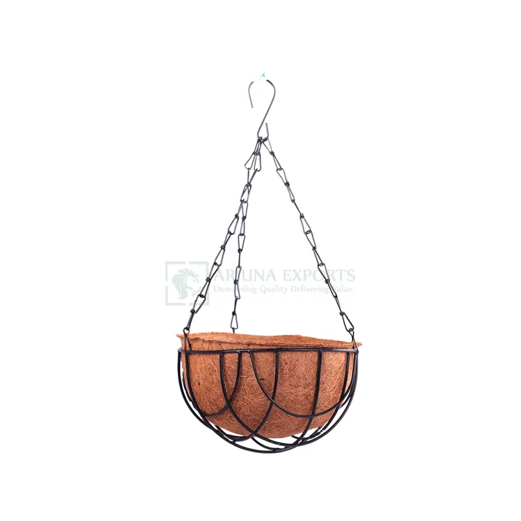 Fornitore indiano di buona qualità all'ingrosso 100% Coco Coir Indoor e Outdoor Wall Hanging Basket/Coir Basket Liners