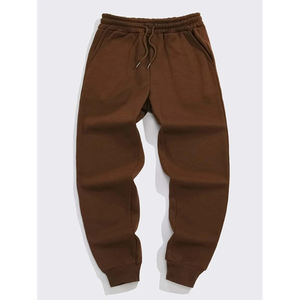 กางเกงวอร์มสีพื้น ทรงลำลอง ผ้าฝ้ายฟลีซ 100% ระบายอากาศได้ดี เหมาะสำหรับวิ่งจ๊อกกิ้ง มีกระเป๋า - Product Image 5