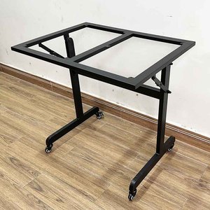 Industrial-Style <b>Folding</b> <b>Table</b> Legs Stainless Steel Furniture Legs for 80x60cm Tabletop for <b>Dining</b> Kitchen Hospital Use-CHB68059 - Product Image 4