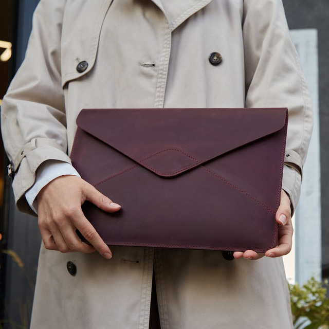 Leather Sleeve for iPad Pro Minimalist Vintage Design Handmade Bags for Laptops Tablets Universal LS-0095