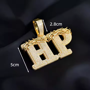 สร้อยคอจี้เพชรรูปมงกุฎเพชรโมอิสสุดหรูสไตล์ฮิปฮอป D VVS ประดับสำหรับปาร์ตี้ - Product Image 2