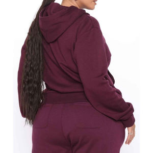 Conjunto Deportivo de 2 Piezas para Mujer, Estilo Holgado, de Felpa de Algodón, con Capucha, Estampado, para Invierno, Venta al por Mayor - Product Image 4