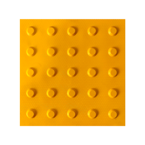 Baldosa de Goma Táctil Minimalista Amarilla de 30x30cm para Uso en Pisos Exteriores - Product Image 1
