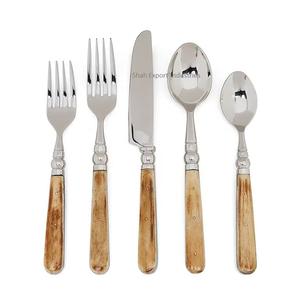 Ensemble de couverts en métal de haute qualité avec poignée en os anti-choc argent poli pour Table à manger ensembles de couverts alimentaires - Product Image 5