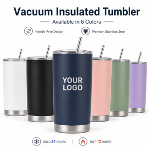 Custom Logo 20oz Stainless Steel Vacuum Insulated Tumbler Slim Travel Mug <b>with</b> <b>Reusable</b> Straw and Splash Proof <b>Lid</b> for Daily - Product Image 1