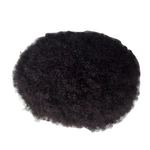 Tupé de Cabello Afro, Peluca de Cabello Humano 100%, Prótesis Capilar Africana, Rizado, Liso, Ondulado Profundo, Ondulado Natural, Textura de 6 mm, Bangladesh - Product Image 1