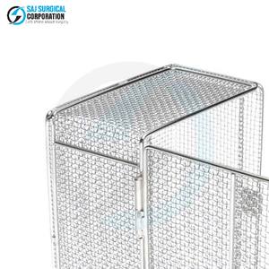 Stainless Steel Wire <b>Mesh</b> <b>Basket</b> Locking Lid Durable for Safe Sterilization Storage Transport Protection Surgical Medical - Product Image 6