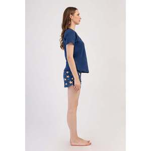 KADIN LYC SUPREM O YAKA REGLAN KISA KOL ETEGI OVAL SORT TAKIM - 1193INDIGO - 1193อินดิโก - Product Image 2