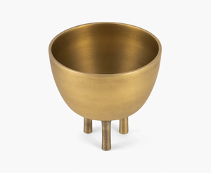 Mesa y suelo de forma redonda pulida Brillante De plata fundida de aluminio y macetas de tres patas de lujo de proveedor indio - Product Image 4