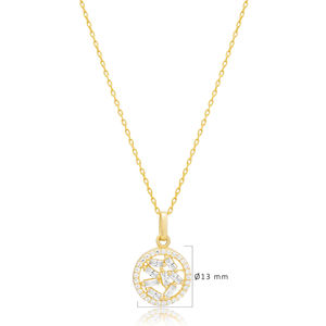 Forme ronde Baguette CZ Pierre Charme Collier En Gros Turc À La Main 925 Sterling Bijoux - Product Image 2