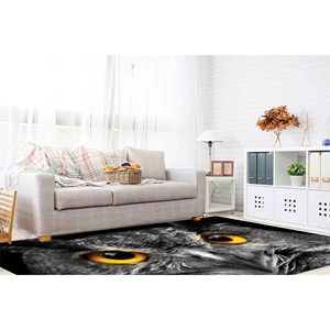 Tapis imprimé tendance, motif hibou animalier, style ferme, pour bureau, mariage, grand format 3D, en chenille - Product Image 4