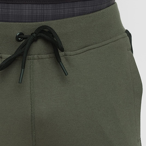 Pantalones de chándal deportivos informales para hombre, cintura media alta, pierna recta, suave, liso, tela apilada, algodón, poliéster, encaje oscuro - Product Image 6