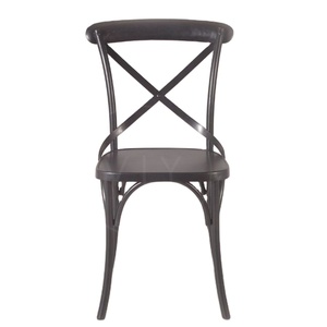 Venta caliente Industrial Vintage Hierro Metal Silla de comedor Diseño indio Espalda cruzada Silla apilable Uso en el hogar Comedor moderno - Product Image 1