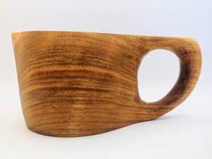 Taza Kuksa de madera artesanal de primera calidad, taza escandinava para café y té con asa - Product Image 2