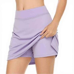 กระโปรงเทนนิสเอวสูงสำหรับผู้หญิง ระบายอากาศ แห้งเร็ว ยืดได้ 4 ทิศทาง ซับเหงื่อ ป้องกันรังสียูวี กระชับหน้าท้อง กระโปรงออกกำลังกาย - Product Image 3