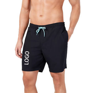 Customized Logo <b>Mens</b> Solid Colors Breathable <b>Quick</b> <b>Dry</b> Waterproof Elastic Waist Causal Beachwear Walkout <b>Shorts</b> With Pockets - Product Image 1