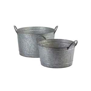 Fabricantes y proveedores de diseño elegante, contenedor de hierbas de maceta galvanizada hecha a mano por Indian Metal World - Product Image 4