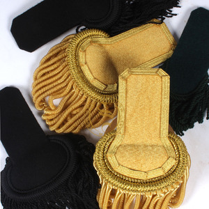 Epaulettes de banda de arco para RESS ooats acackets ununic ancy ililk paupaulettes con rringe andandmade uustomized olors niniform CCE - Product Image 6