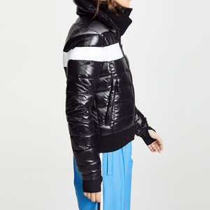 High Quality Women's Winter Season Hooded Bubble Puffer Jacket with Customizable Logo Quilted Design Wholesale Price OEM Service - Product Image 5
