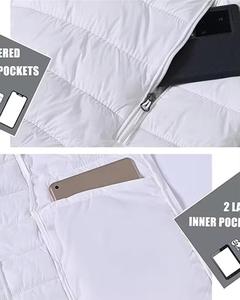 Veste matelassée pour homme de qualité supérieure, chauffée, climatisée, légère, manches longues, impression de logo personnalisée, col montant - Product Image 6