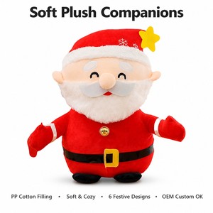 Peluche de Noël en gros, Père Noël en peluche, jouet en peluche doux rembourré de coton PP, cadeau de vacances, décoration, OEM personnalisé - Product Image 5