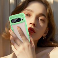 Coque arrière semi-transparente givrée en TPU+PC, étanche, antichoc, finition mate délicate, couleur unie pour Google Pixel 9 Pro XL