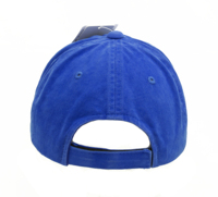 Casquette de baseball unisexe en coton 100% non structurée, réglable, avec broderie artisanale Dobby et motif imprimé bleu marine, fabriquée au Vietnam