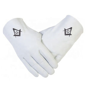 Fabrication de gants maçonniques en coton blanc - Product Image 3