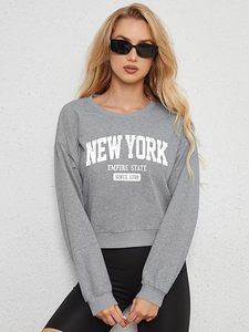 Sweat-shirt pour homme à col rond, coupe régulière, doublé en polaire, polyester/coton, imprimé avec des lettres brodées, style Y2K d'hiver - Product Image 6