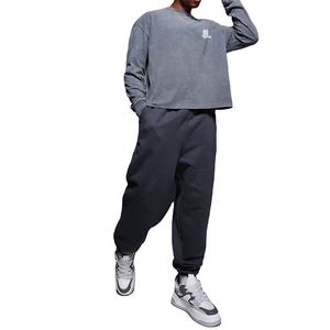 Camiseta de Manga Larga para Hombre al por Mayor, Lavada al Ácido, con Logotipo Personalizado, Camiseta Vintage Lavada al Ácido - Product Image 1