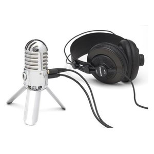Micrófono USB Samson Meteor Mic Chrome para podcasts, vlogs, locuaciones y grabaciones - Product Image 4