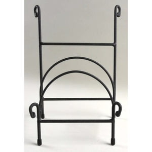Elegant Iron Metal Plate Rack Black Finished Perfect For Kitchenware <b>Tabletop</b> Standing Multifunction Plate <b>Storage</b> Holder - Product Image 6