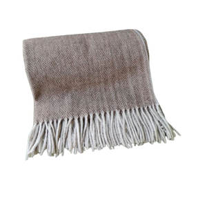 Venta caliente buena calidad nuevo diseño marrón diamante espiga tartán patrón manta fabricante India - Product Image 1