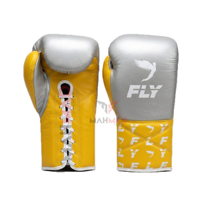 Gants de boxe en cuir jaune argenté, sur mesure, nouveau design, dernière tendance, très demandés, pour l'entraînement et les combats. - Product Image 1