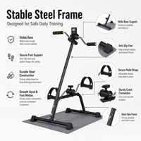 BNcompany SXZ-001 Appareil d'entraînement à la marche portable et réglable pour la rééducation des jambes et des bras, pédalier d'exercice pour personnes âgées