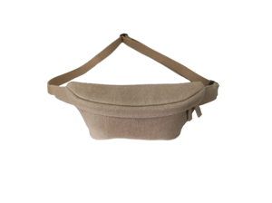 Vente en gros 100% naturel Jucos élégant Beige unisexe taille sac de luxe Logo antivol hanche pochette fermeture éclair bonbons pour la course voyage - Product Image 6